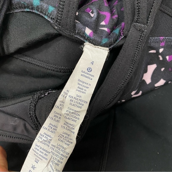 Lululemon workout tank black purple blue size 4 - Picture 2 of 5